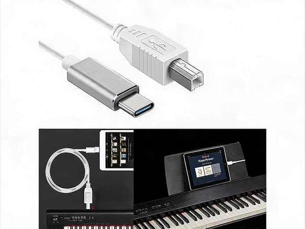Type C - Type B MIDI-kosketinkaapelijohto 1M