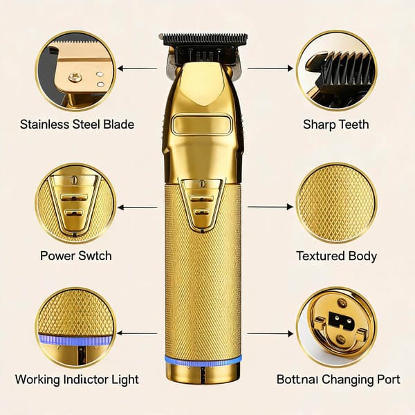 Oppladbar hårklipper S9 Gold