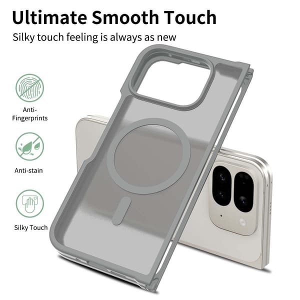 Matt magnetisk deksel til Google Pixel 11 Pro Fold Gray