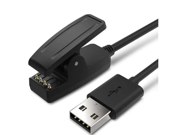 Oplader til Garmin Forerunner 630 med holder/base og 100 cm sort USB-kabel