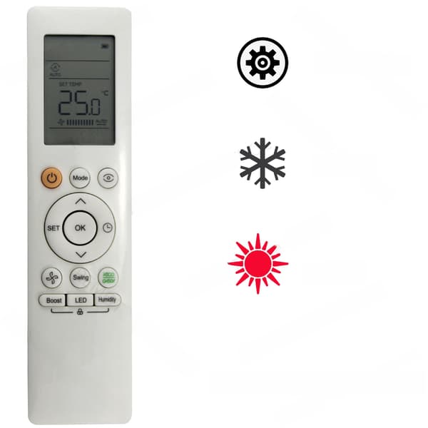 Fjärrkontroll för luftkonditionering för Midea RG10L1(C2HS)/BGEF