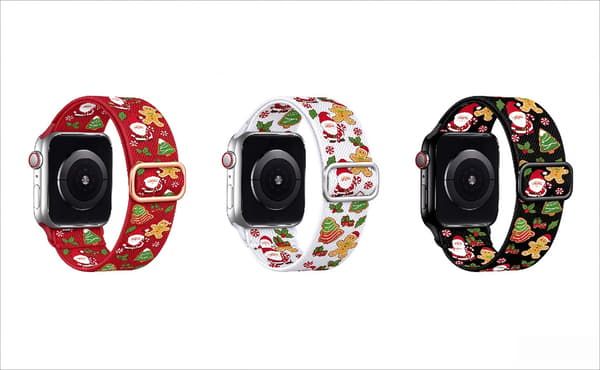 Julemønstret nylonrem for Apple Watch 4/5/6/SE (44mm)