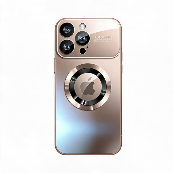 Magnetisk etui til iPhone 18 Pro Max med linsebeskyttelse og anti-støvnet Gold