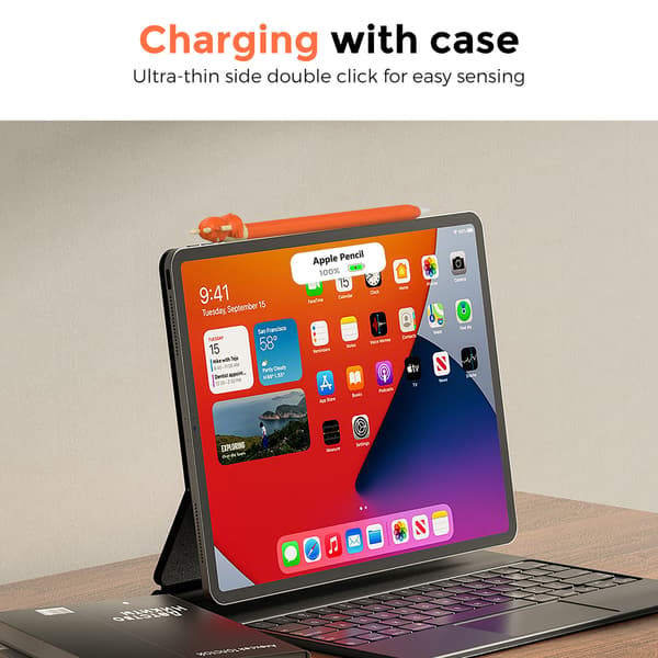 Etui for Apple Pencil Pro 2. generasjon Orange