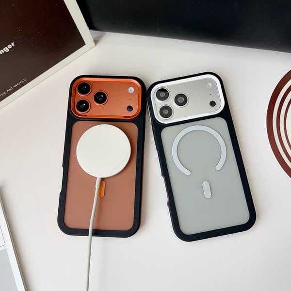MagSafe-fodral för iPhone 18 Pro Max, stötsäkert, fallsäkert, extremt hållbart skyddsfodral Orange