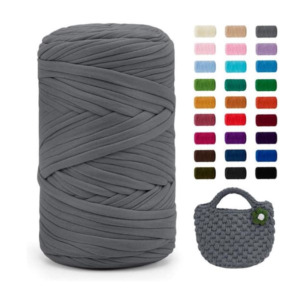 Virkkauslanka 120m/400g 100% polyesteriä Gray