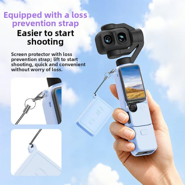 Silikonskyddsfodral för DJI Osmo Pocket 4P med snodd Brown