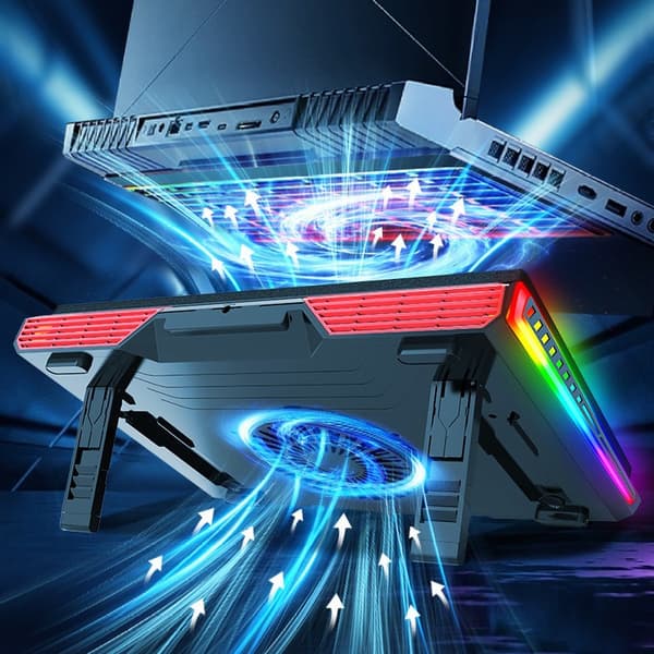 Justerbar Gaming Kølestander til 12 til 17 tommer computere 3-kernet køling 9plus-5V