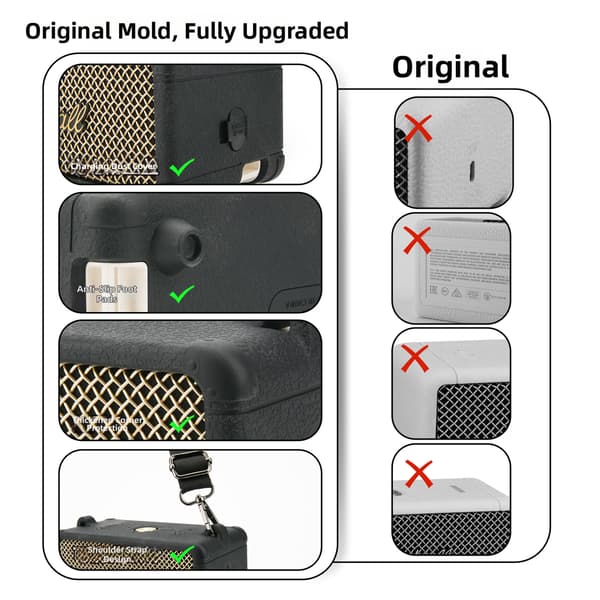 Silikonskyddsfodral för Marshall Emberton III Bluetooth-högtalare Black