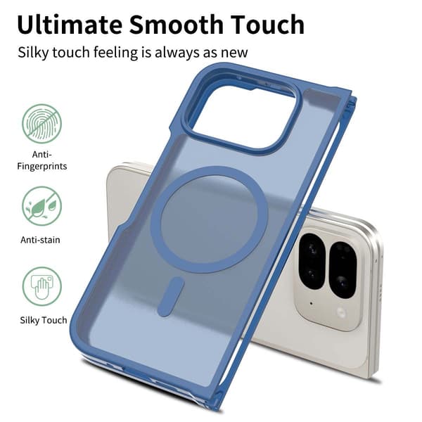 Matta magneettikotelo Google Pixel 11 Pro Foldille Dark Blue