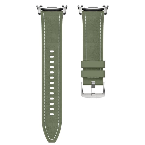Silikonläderrem för Samsung Watch 9 40/44mm Army Green
