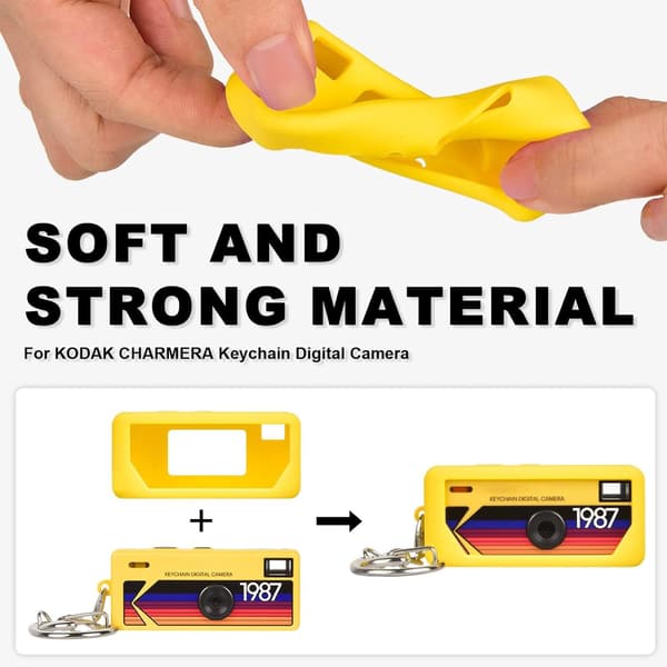 Skyddande silikonfodral för Kodak 1987, droppsäkert. Kamera ingår ej White