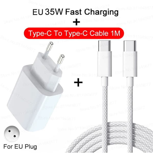 Hurtig USB-C oplader til iPhone 17 35W (1M - USB-C)