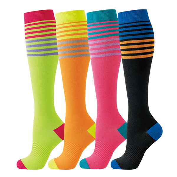 Kompressiosukat, 4 parin pakkaus, S/M