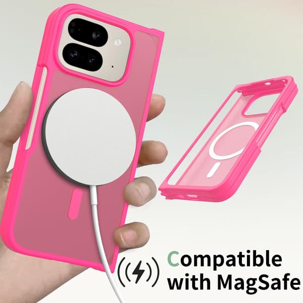 Matt magnetisk deksel til Google Pixel 11 Pro Fold Fuchsia