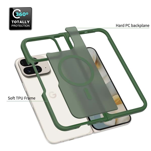 Matt magnetisk deksel til Google Pixel 11 Pro Fold Green