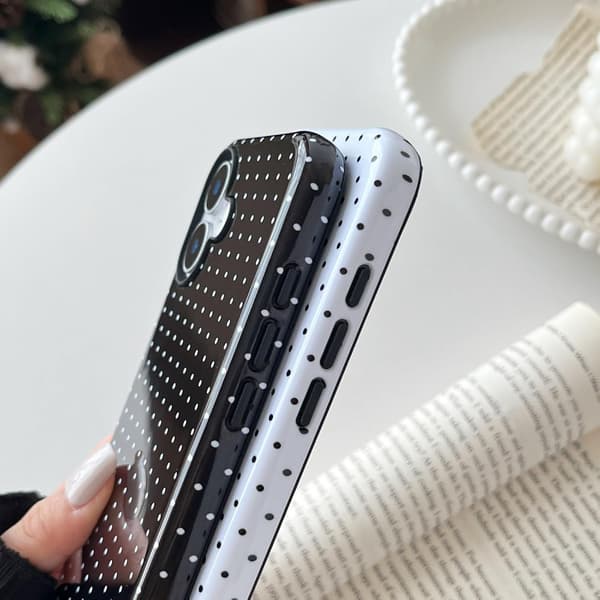 Beskyttende etui til iPhone 17 Pro Max Sød prikket Black