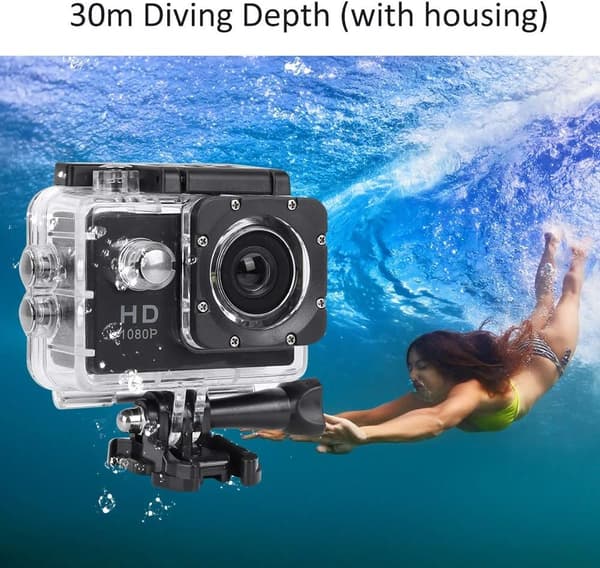 Action Cam Mini vedenpitävä HD1080P Black