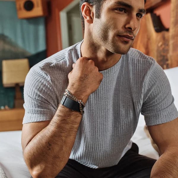 Læderarmbånd til WHOOP 5.0 – Slim Style Black