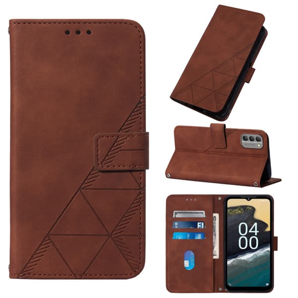 Preget flippdeksel for TCL K70 SE Brown