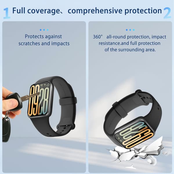 Explosionssäkert skärmskydd för Xiaomi Smart Band 10 Pro (4-pack)