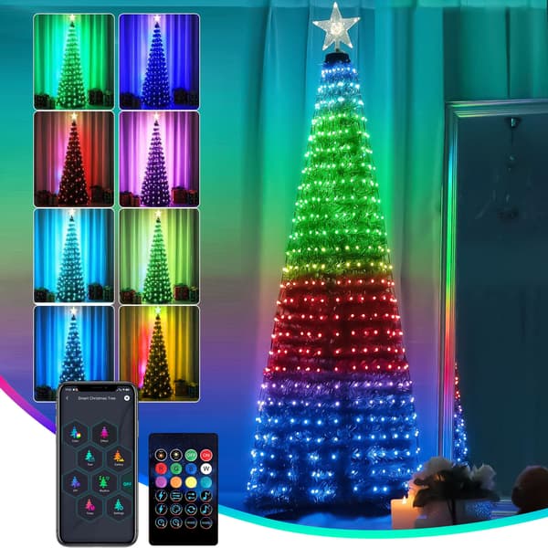 USB RGB Julbelysning 400 LED-lampor App-programmerbar punktstyrning 150cm