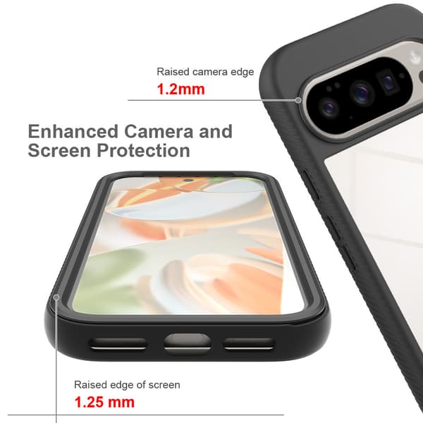 Kotelo Google Pixel 11:lle näytönsuojalla Blue