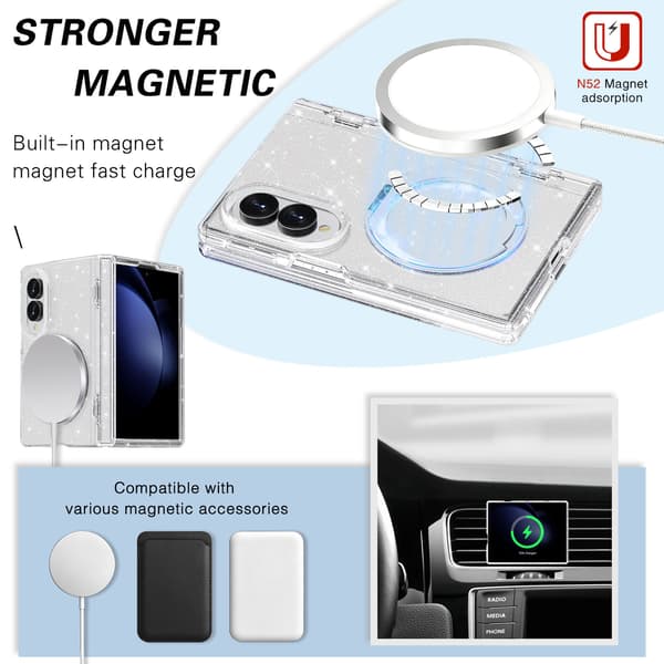 Magnetiskt skyddsfodral för Samsung Galaxy Z Fold 8 White