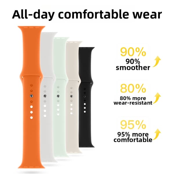 Silikonebånd til Apple Watch Series 12 42mm Pink