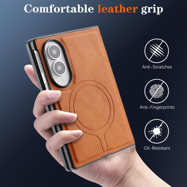 Magnetiskt skyddsfodral för Samsung Galaxy Z Fold 8 Brown
