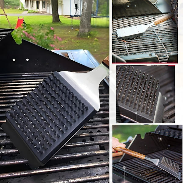 Grillbørste i rustfrit stål