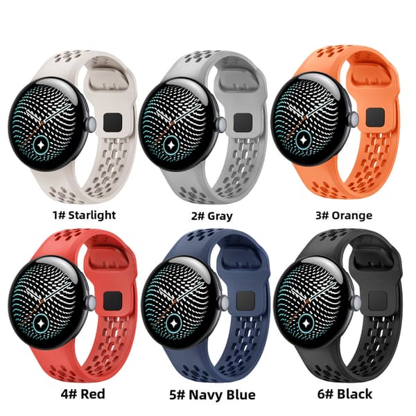 Åndbar silikonerem til Google Pixel Watch 5 45mm Red