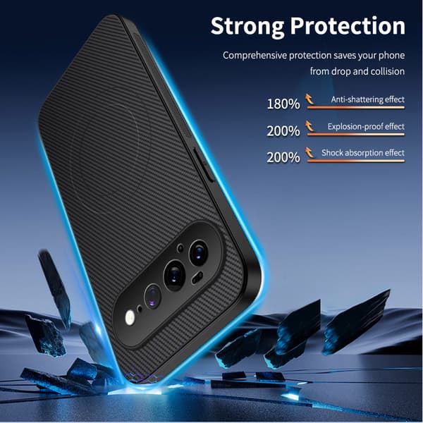 Tekstureret magnetisk etui til Google Pixel 11 Pro XL Purple