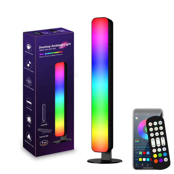 USB-stemningslys til soveværelse og pc med RGB, Bluetooth og app