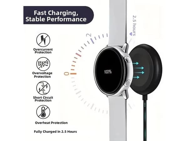 Trådløs oplader til SAMSUNG Galaxy Watch 7 Sort