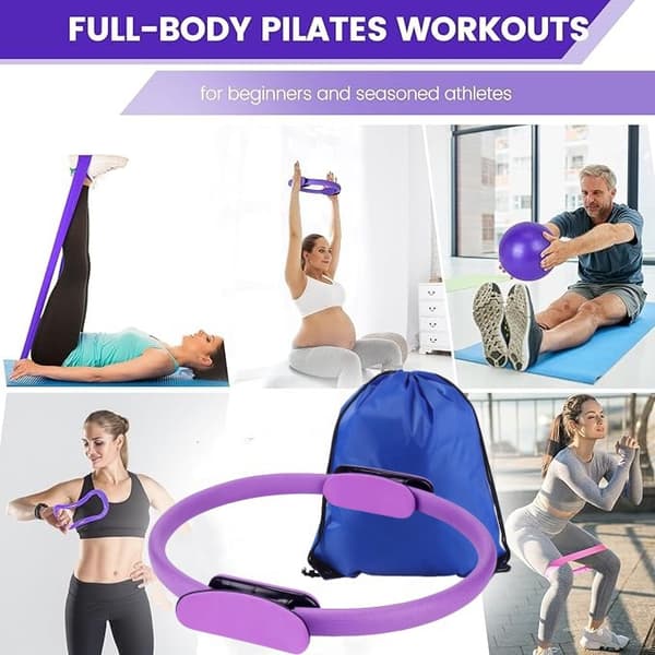 Pilates 5-delt sæt til formning og slankning Lilla