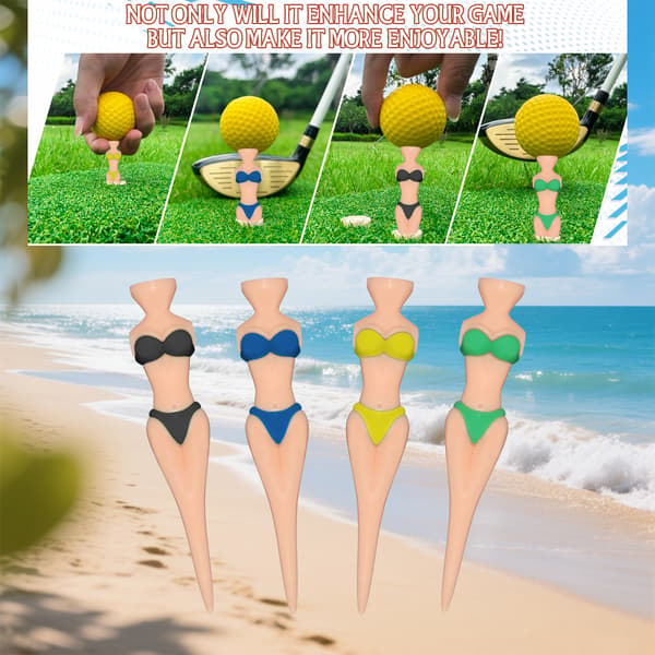 Sæt med 12 golf tees i bikini form, golf tee tilbehør