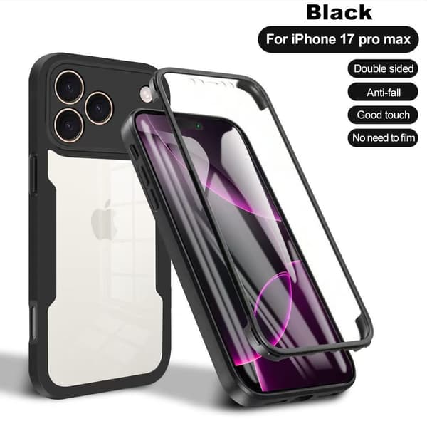 Stötsäkert skärmskydd ingår för iPhone 17 Pro Max Black