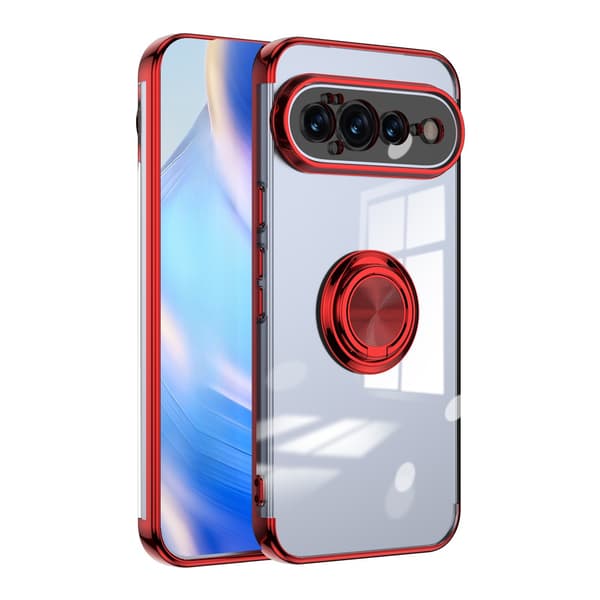 Beskyttende galvaniseringscover til Google Pixel 11 med ring Red