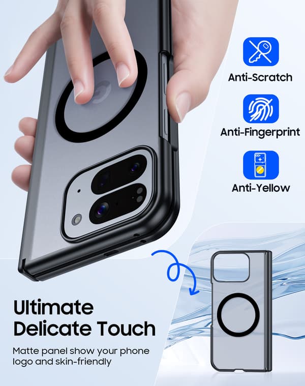 Magnetisk beskyttelsescover til Google Pixel 10 Pro Fold Transparent