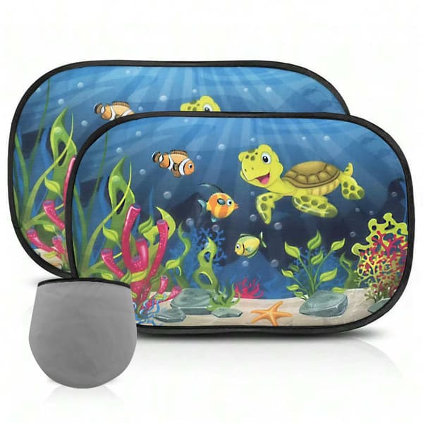 Bilsolskydd för barn 51 x 31 cm - Sol- och värmeskydd 2-pack
