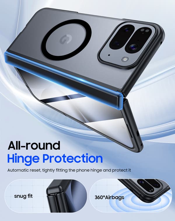 Magneettikotelo Google Pixel 10 Pro Fold -puhelimelle Black