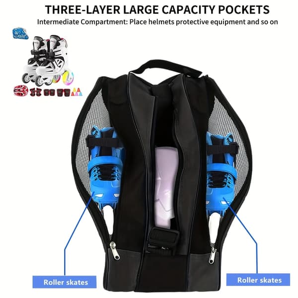 Förvaringsväska för Rollerblade barnversion, 20-35L kapacitet Blue