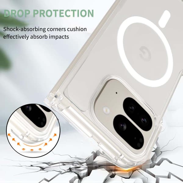 Matta magneettikotelo Google Pixel 11 Pro Foldille White