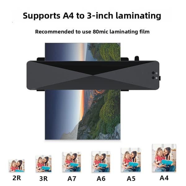 A4-laminointilaite 220V 320 mm/min valkoinen