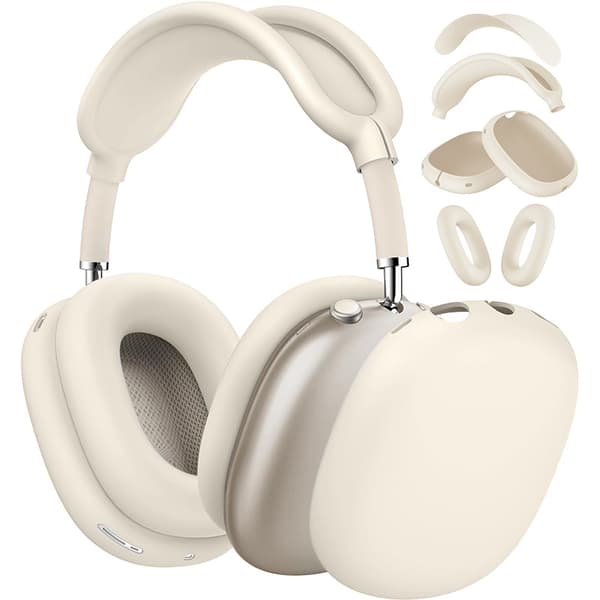4-i-1 Silikonfodral för AirPods Max 1/2 Starlight