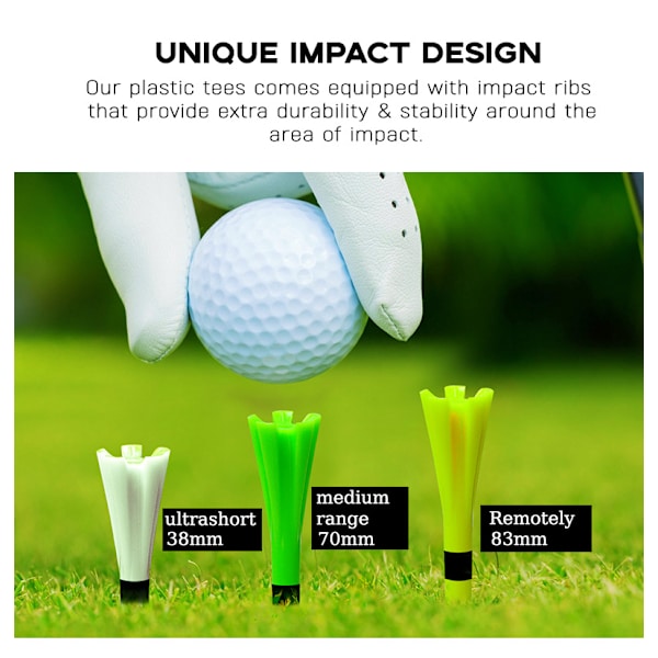 Set med 50 golfpeg, golftillbehör Red