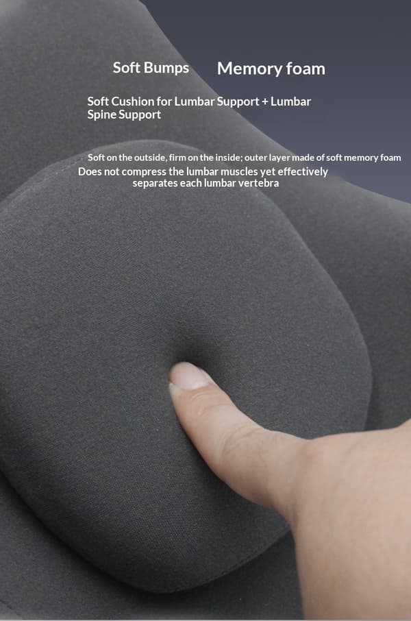 Ortopedisk ländryggskudde, ergonomisk Black