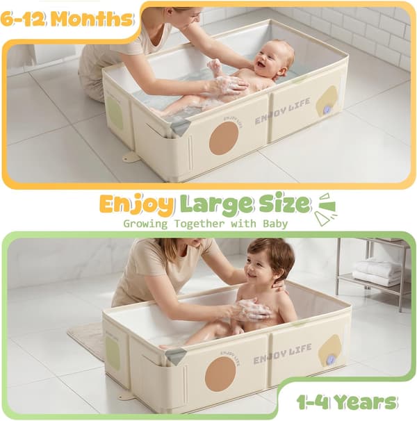 Sammenklappelig pool 76X40X21cm, babypool til hunde Beige