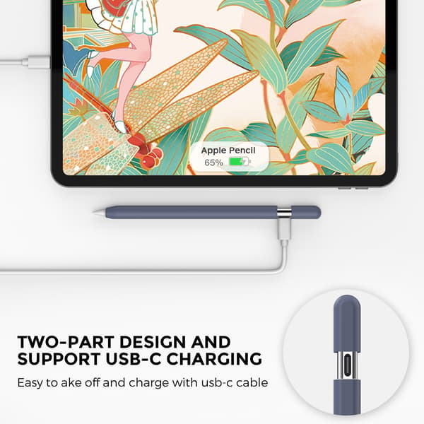 Apple Pencil 3 USB-C Kotelo 2-pakkaus Black + Green